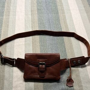 Spikes & Sparrow Brown Leather Belt Bag